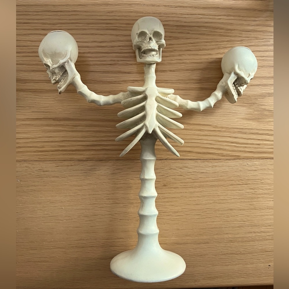 Skeleton candlestick/candelabra